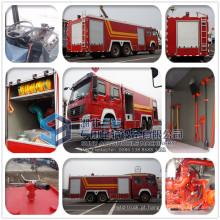 Caminhão de bombeiros do tanque de água de HOWO Rhd 6X4 375HP